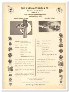 Watson-Stillman Company 1948 vintage industrial catalog pipe fittings Watson-Stillman Company 1948 vintage industrial catalog pipe fittings
