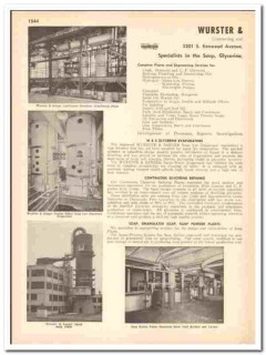 Wurster Sanger Inc 1948 vintage industrial catalog glycerin soap fat Wurster Sanger Inc 1948 vintage industrial catalog glycerin soap fat