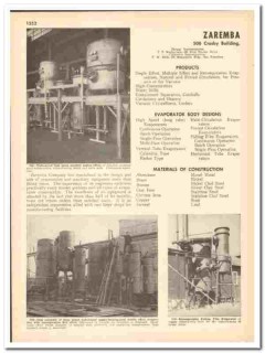Zaremba Company 1948 vintage industrial catalog evaporators Zaremba Company 1948 vintage industrial catalog evaporators