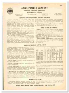 Atlas Powder Company 1948 vintage industrial catalog Sorbitol