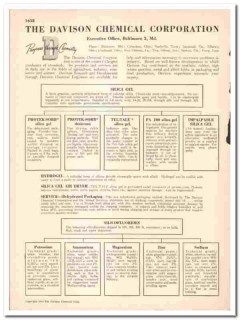 Davison Chemical Corp 1948 vintage catalog Silica Gel industrial Davison Chemical Corp 1948 vintage catalog Silica Gel industrial