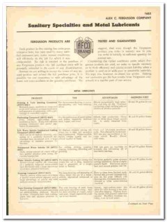Alex C Fergusson Company 1948 vintage chemical catalog lubricants Alex C Fergusson Company 1948 vintage chemical catalog lubricants