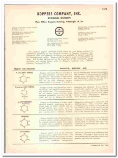 Koppers Company 1948 vintage chemical catalog industrial Koppers Company 1948 vintage chemical catalog industrial