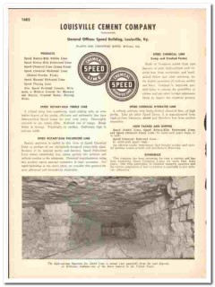 Louisville Cement Company 1948 vintage chemical catalog Speed Lime