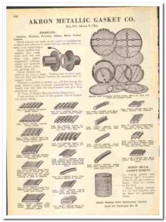 Akron Metallic Gasket Company 1945 vintage industrial catalog asbestos Akron Metallic Gasket Company 1945 vintage industrial catalog asbestos