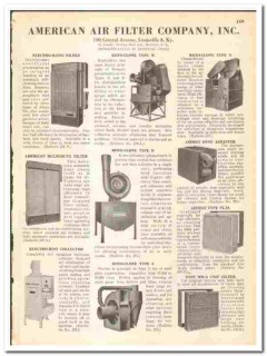 American Air Filter Company 1945 vintage industrial catalog American Air Filter Company 1945 vintage industrial catalog