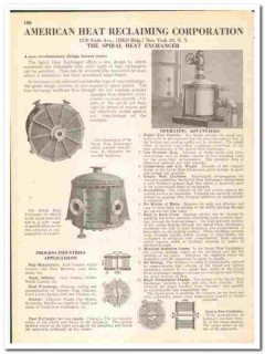 American Heat Reclaiming Corp 1945 vintage catalog industrial American Heat Reclaiming Corp 1945 vintage catalog industrial