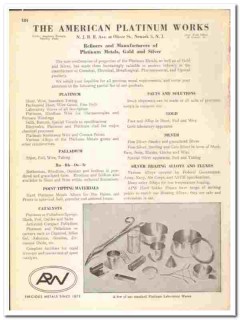 American Platinum Works 1945 vintage metal catalog gold silver alloys American Platinum Works 1945 vintage metal catalog gold silver alloys