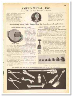 Ampco Metal Inc 1945 vintage industrial catalog non-spark safety tools Ampco Metal Inc 1945 vintage industrial catalog non-spark safety tools
