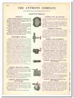 Anthony Company 1945 vintage industrial catalog liquid fuel engineers Anthony Company 1945 vintage industrial catalog liquid fuel engineers