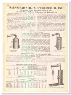 Barnstead Still Sterilizer Company 1945 vintage industrial catalog Barnstead Still Sterilizer Company 1945 vintage industrial catalog