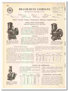 Beach-Russ Company 1945 vintage industrial catalog rotary pumps Beach-Russ Company 1945 vintage industrial catalog rotary pumps