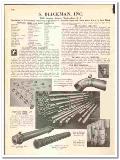 S Blickman Inc 1945 vintage industrial catalog stainless steel process