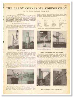 Brady Conveyors Corp 1945 vintage industrial catalog process equipment Brady Conveyors Corp 1945 vintage industrial catalog process equipment