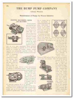 Bump Pump Company 1945 vintage industrial catalog process Bump Pump Company 1945 vintage industrial catalog process