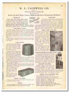 W E Caldwell Company 1945 vintage industrial catalog wood steel tanks W E Caldwell Company 1945 vintage industrial catalog wood steel tanks