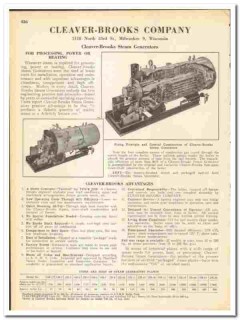 Cleaver-Brooks Company 1945 vintage heating catalog steam generators Cleaver-Brooks Company 1945 vintage heating catalog steam generators