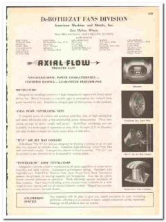 American Machine Metals Inc 1945 vintage catalog DeBothezat Fans axial American Machine Metals Inc 1945 vintage catalog DeBothezat Fans axial