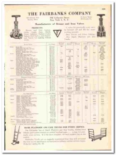 Fairbanks Company 1945 vintage industrial catalog bronze iron valves