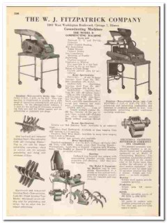 W J Fitzpatrick Company 1945 vintage industrial catalog Comminuting W J Fitzpatrick Company 1945 vintage industrial catalog Comminuting