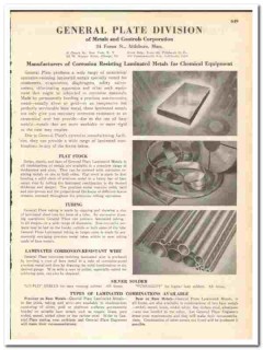 Metals Controls Corp 1945 vintage industrial catalog laminated Metals Controls Corp 1945 vintage industrial catalog laminated
