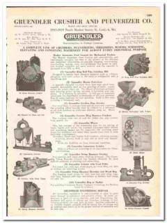 Gruendler Crusher Pulverizer Company 1945 vintage industrial catalog