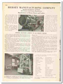 Hersey Mfg Company 1945 vintage industrial catalog dryers coolers Hersey Mfg Company 1945 vintage industrial catalog dryers coolers