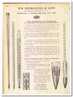 Wm Hiergesell Sons 1945 vintage industrial catalog thermometers Wm Hiergesell Sons 1945 vintage industrial catalog thermometers