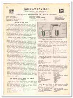 Johns-Manville 1945 vintage industrial catalog Celite Transite