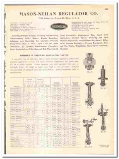 Mason-Neilan Regulator Company 1945 vintage industrial catalog valves