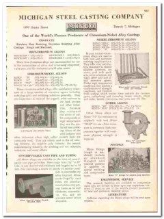 Michigan Steel Casting Company 1945 vintage metal catalog alloys Michigan Steel Casting Company 1945 vintage metal catalog alloys