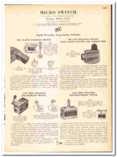 First Industrial Corp 1945 vintage electrical catalog Micro Switch