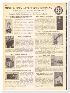 Mine Safety Appliances Company 1945 vintage industrial catalog process
