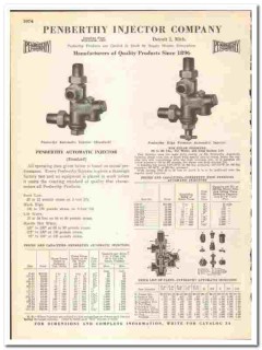 Penberthy Injector Company 1945 vintage industrial catalog valves Penberthy Injector Company 1945 vintage industrial catalog valves