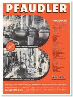 Pfaudler Company 1945 vintage industrial catalog corrosion resistant