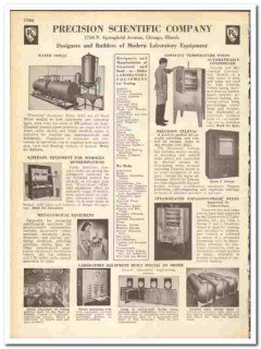 Precision Scientific Company 1945 vintage catalog laboratory equipment Precision Scientific Company 1945 vintage catalog laboratory equipment