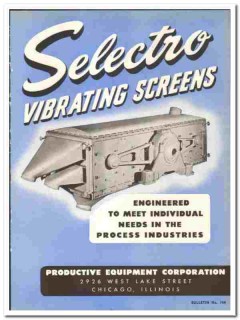 Productive Equipment Corp 1945 vintage industrial catalog screens Productive Equipment Corp 1945 vintage industrial catalog screens