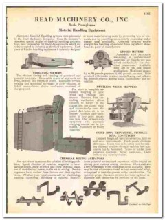 Read Machinery Company 1945 vintage industrial catalog material handle