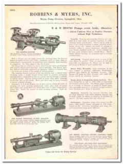 Robbins Myers Inc 1945 vintage industrial catalog Moyno Pumps Robbins Myers Inc 1945 vintage industrial catalog Moyno Pumps