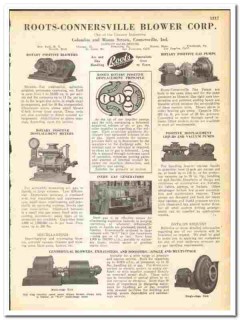 Roots-Connersville Blower Corp 1945 vintage industrial catalog rotary Roots-Connersville Blower Corp 1945 vintage industrial catalog rotary
