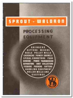Sprout-Waldron Company 1945 vintage industrial catalog processing