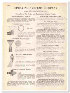Spraying Systems Company 1945 vintage industrial catalog nozzles Spraying Systems Company 1945 vintage industrial catalog nozzles