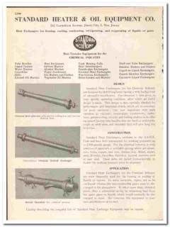 Standard Heater Oil Equipment Company 1945 vintage catalog industrial