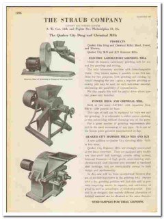 Straub Company 1945 vintage industrial catalog Quaker City Drug mills