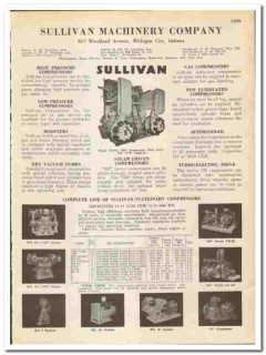 Sullivan Machine Company 1945 vintage industrial catalog compressors