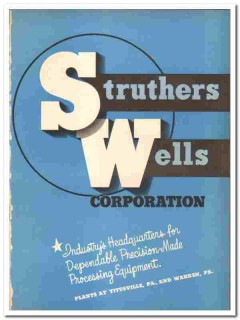 Struthers Wells Corp 1945 vintage industrial catalog process equipment