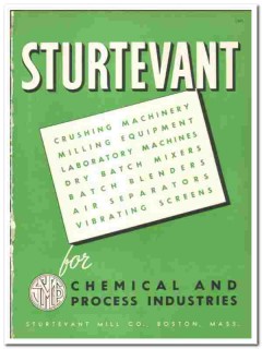 Sturtevant Mill Company 1945 vintage industrial catalog crusher mixer
