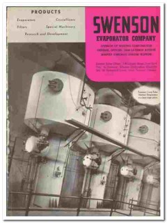 Swenson Evaporator Company 1945 vintage industrial catalog process