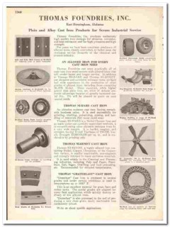 Thomas Foundries Inc 1945 vintage industrial catalog alloy cast iron