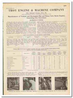 Troy Engine Machine Company 1945 vintage industrial catalog steam Troy Engine Machine Company 1945 vintage industrial catalog steam